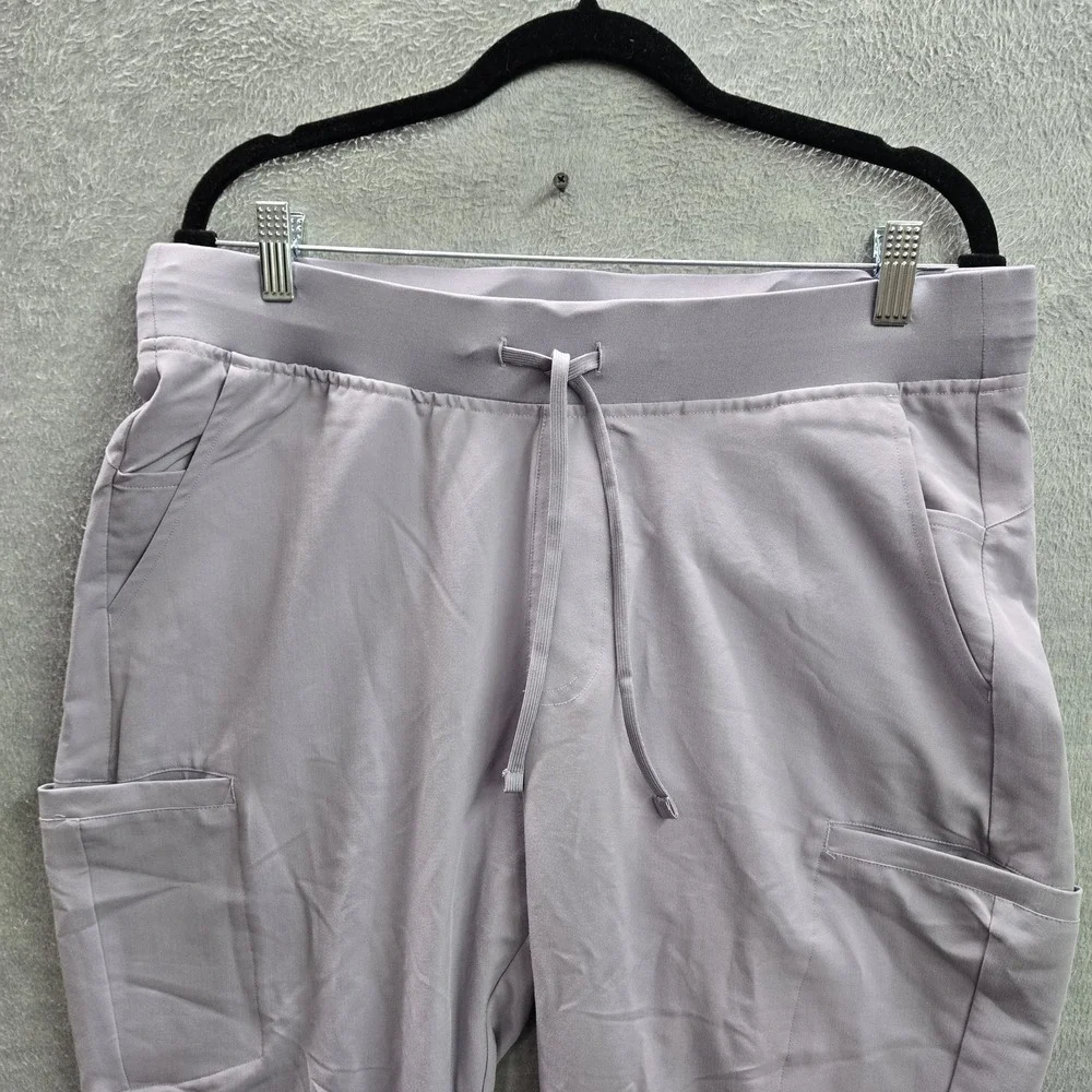 Mandala Women Scrub Pants P-L Lavender Nylon Viscose Cargo Jogger Edua-Tek